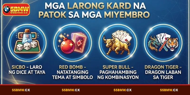 Mga Larong Kard na Kinatutuwaan ng mga Miyembro