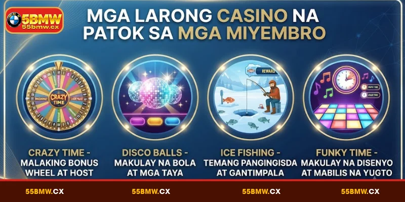 Mga Tampok na Pamagat ng Casino sa 55BMW
