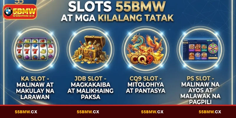 Slots 55BMW Kasama ang Mga Pangunahing Tatak